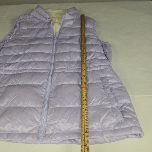 Uniqlo Womens Medium Down Puffer Vest Coat Purple Lightweight Snow Ski Outdoors - Picture 6 of 11